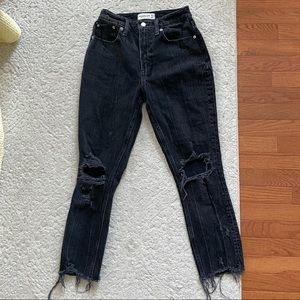 ABERCROMBIE curve love high rise mom jeans black